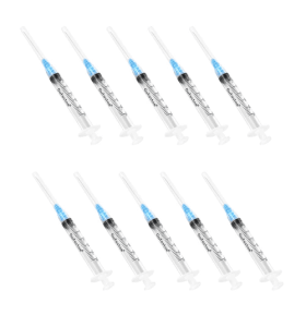 SYRINGES 3ML 1.5IN 10 PIECE Crowx Labs USA - SYRCRW - Crowx Labs. USA