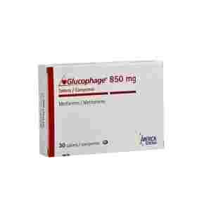 Glucophage 850 mg 100 Tablets Merck - GLUMER - MERCK SHARP & DOHME